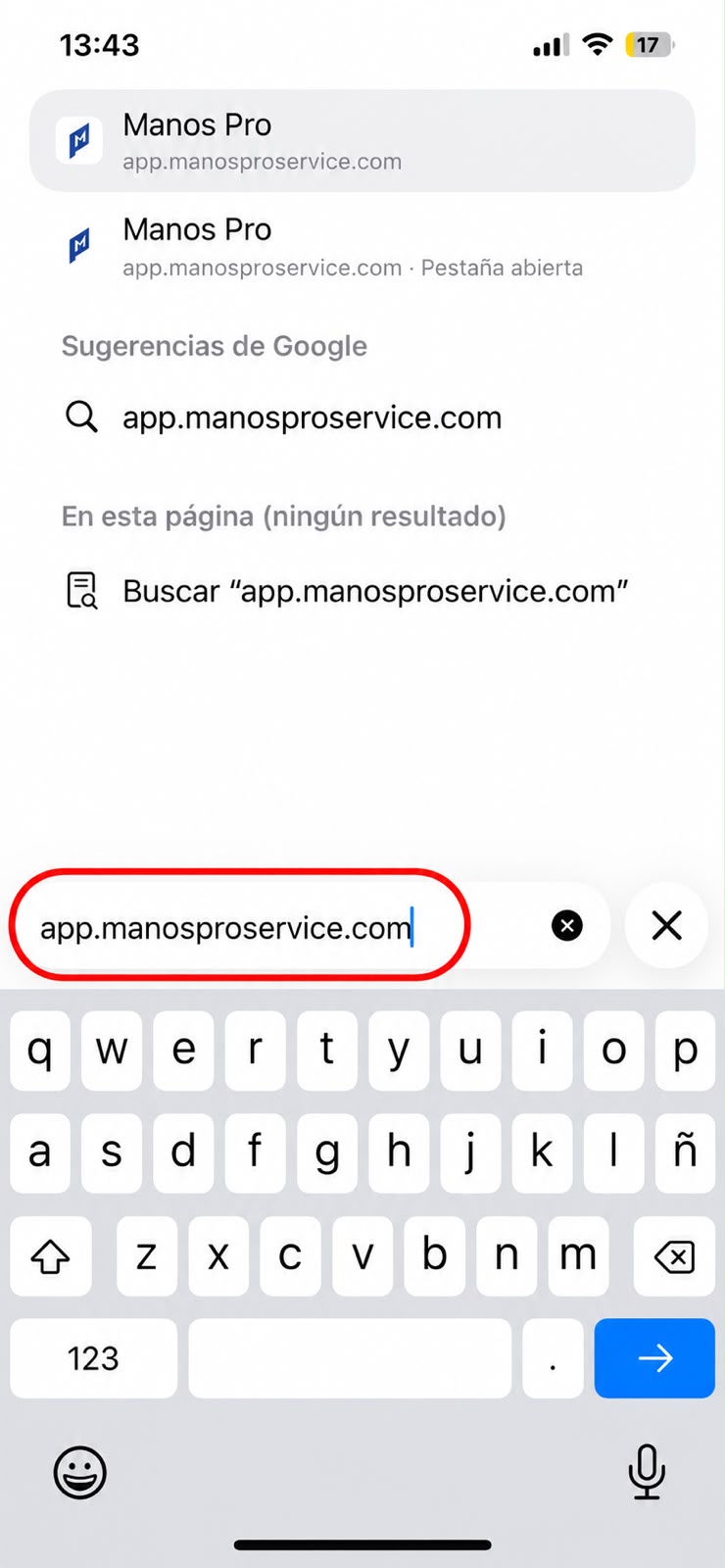 Paso 2 - Ingresar a Manos Pro